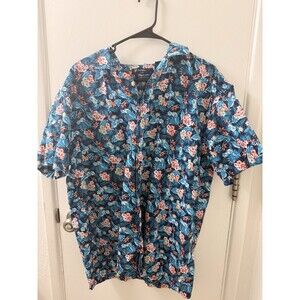 Cremieux Classics XL Supima Cotton Floral Hawaiian Shirt Short Sleeve